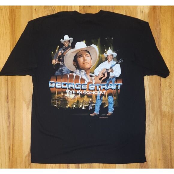 Vintage 2005 George Straight Live In Concert Tee Shirt Size XL Black Country - Picture 2 of 6